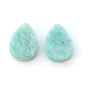 Alta calidad 12x16mm Amazonita Natural Piedra preciosa suelta Suave Doble forma de pera plana Color verde para la fabricación de joyas Mayoristas - Product Image 4