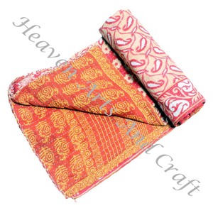 Edredón Kantha Gudari Venta al por mayor Proveedor de oro GD2114 Edredón Kantha hecho a mano Algodón Impreso Indio - Product Image 2