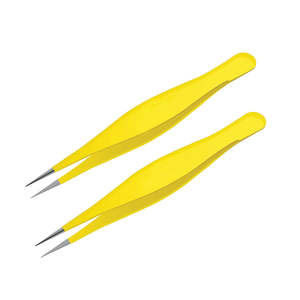 Pinces à cils professionnelles en acier inoxydable, antistatiques, durables, de précision, pour soins de beauté, outils d'extension de cils, angulaires et dentelés - Product Image 5