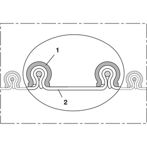 Norres Pack of 3 PVC <b>Clamping</b> Profile <b>Hose</b> 250mm Inner Diameter 262.00mm Outer Diameter 6mm Thickness 3m Length - Product Image 3