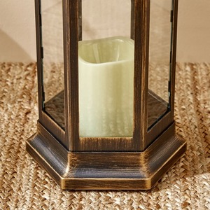 Antic Design Metal Brass Candle <b>Holders</b> Lanterns and Candle Stand Set for Wedding Dinner Table Decor - Product Image 3