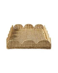 Wholesale Wicker <b>Rattan</b> Rectangle Tray Decorative for Dinnerware Natural Fiber Dinner Seagrass Food Storage Tray Home Decorative - Product Image 4