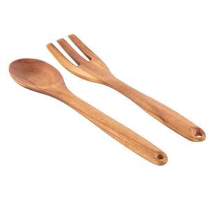 Vaisselle Cuillères de serveur Cuillère et fourchette en bois faites à la main Salade Meilleure qualité Bois par United Trade World accessoires de cuisine - Product Image 6