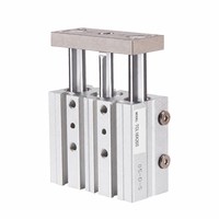Cilindro Neumático Compacto Airtac con Cuerpo de Aluminio, Doble Varilla Guiada, Antirotación, con Rodamiento Lineal, Diámetro de 12-100 mm