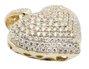 Argent 925 avec pendentif coeur en diamant Moissanite coupe ronde pour anniversaire cadeaux de fête de fiançailles pour les femmes - Product Image 2