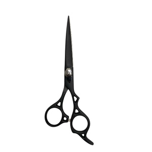 Tijeras de peluquero para diestros profesionales, logotipo personalizado negro completo, herramientas de salón OEM, tijeras de corte de pelo de acero inoxidable - Product Image 3