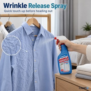 Spray Antirughe 300ml Nebulizzatore Fine Senza Ferro Rimuovi Pieghe per Vestiti Tende Biancheria da Letto Viaggio OEM Ingrosso - Product Image 2