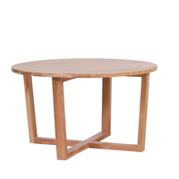 Table basse convertible en teck massif, artisanale, écologique, design minimaliste, bois naturel, mobilier moderne pour la maison