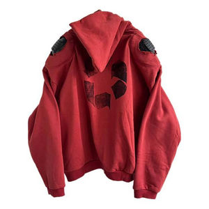 100% bonne qualité logo personnalisé recadrée Boxy coton à capuche blanc détresse Vintage surdimensionné pierre acide soleil fondu lavage à capuche hommes - Product Image 4