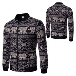 2022 hiver hommes décontracté laine veste noir col montant avec Varsity imprimé lâche coupe vêtements de base - Product Image 6
