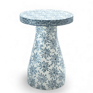 โต๊ะกาแฟโมเดิร์นลายเปลือกหอยมุก งานฝีมือฝังเปลือกหอยตกแต่ง พร้อมปรับขนาดได้สำหรับพื้นที่นั่งเล่น - Product Image 1