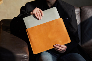 Stylish Handmade Genuine Leather Durable Portable High Quality <b>Laptop</b> Sleeve for Businessmen Office and Everyday Carry GLS-0371 - Product Image 2