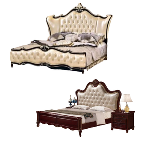 Wholesale price Bedroom hotel double <b>bed</b> living room furniture <b>bed</b> & <b>headboard</b> on sale Indonesia Products - Product Image 3