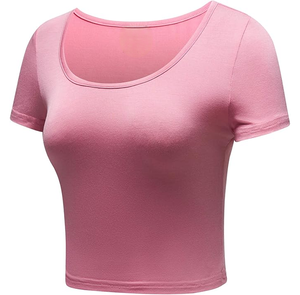 Dernier style de haut court pour femmes Logo personnalisé et couleur Positionné à l'avant Anti-rides Vente à chaud Vêtements décontractés - Product Image 2