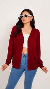 Cardigans en laine pour femmes Cardigan rayé à col en V décontracté pour femmes Pull à manches longues de saison à simple boutonnage Cardigan pour femmes - Product Image 6