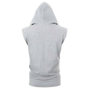Nouveaux hommes à capuche poche zippée sans manches gilet à capuche avec fermeture éclair vêtements pour hommes vêtements grande taille débardeurs sweats à capuche - Product Image 2