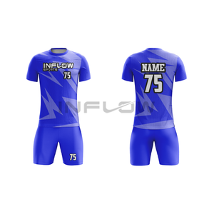 เสื้อฟุตบอลโพลีเอสเตอร์ 100% สั่งทำพิเศษ พร้อมโลโก้ด้านหน้า แห้งเร็วสำหรับฤดูหนาว เสื้อทีม - Product Image 1