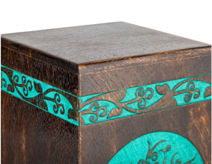Urna de madera, urnas conmemorativas para cenizas humanas, urna para hombre adulto o árbol de la vida para cenizas, urnas funerarias para columbario, verde por AYAANS - Product Image 5