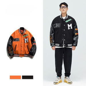 แจ็กเก็ตเบสบอลสำหรับผู้ชายเสื้อแจ็กเก็ตกันหนาวแบบลำลองปกตั้งมีหลายสี - Product Image 2