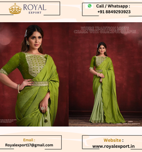 Nuestra nueva colección de Saree de hilo y piedra de secuencia de desgaste de fiesta de diseñador - Product Image 3