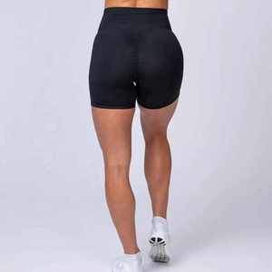 Short de yoga élastique taille haute pour femmes, avec logo personnalisé, pantalon de fitness, grande taille XL, short chaud en spandex sans couture - Product Image 3