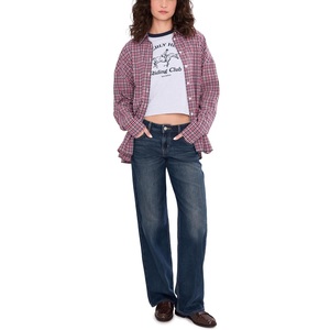 Jeans de mujer vintage holgados de índigo crudo, los más vendidos de 2026, para uso diario informal, de tiro bajo y pierna recta - Product Image 5