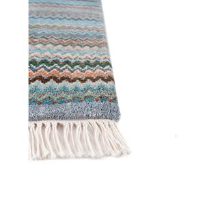 Tapis Manchaha bleu noué à la main en laine et soie de bambou, épaisseur 10 mm, rectangulaire, géométrique, pour la maison, le couloir, Les-2508, Jaipur Rugs US - Product Image 4