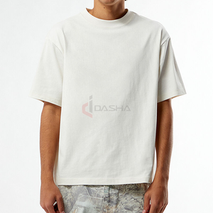 Camiseta de manga corta con hombros caídos de algodón pesado, fabricante de ropa de calle de verano con estampado Digital personalizado - Product Image 3