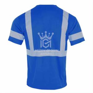 เสื้อยืดไฮวิสของผู้ชายเสื้อ100% คอตตอนถักแขนสั้นสีเหลืองเสื้อเซฟตี้สำหรับทำงาน - Product Image 3