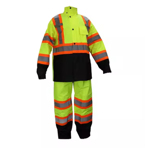 Vente en gros de vêtements de sécurité avec logo personnalisé Ensemble de sécurité haute visibilité 2 pièces pantalon polo à manches longues pour les travailleurs industriels - Product Image 6