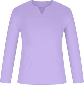 Camiseta de algodón de manga corta con cuello redondo para hombre, talla europea, camiseta informal holgada sencilla de Color sólido, gran oferta, jersey para hombre 2025 - Product Image 4