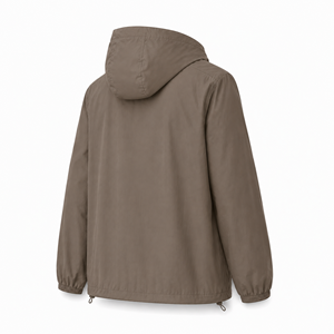 Veste coupe-vent à capuche pour homme personnalisée, polyester léger, résistant à l'eau, voyage en plein air, décontractée, OEM ODM, étiquette privée, vente en gros - Product Image 4
