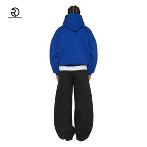 Ropa de calle personalizada 100% Sudadera con capucha de algodón de alta calidad de peso pesado 400 420 450 500 600 Gsm Sudadera con capucha recortada de gran tamaño para hombres - Product Image 3