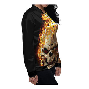 Nouvel arrivage de blouson d'aviateur personnalisé en satin meilleure vente bombardier d'hiver en cuir à la mode doublure en nylon tissu imprimé - Product Image 4