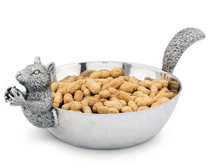 Bols ronds en métal moderne en laiton AK avec écureuil en métal latéral en argent fini antique pour accessoires de cuisine/vaisselle - Product Image 1