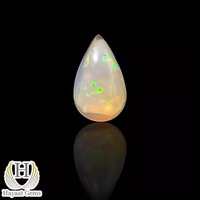 Opale synthétique éthiopienne de laboratoire, cabochon multi-feu, matériau diamanté, perle en forme de cœur, pour la fabrication de bijoux, quartz blanc 6.40