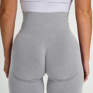 Women's High Waist Gym Sports Shorts Seamless Fitness <b>Leggings</b> with Three-Point Hip Design Casual Summer Yoga Running Pants - Product Image 5