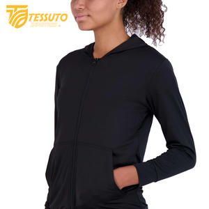 Sweat à capuche léger à manches longues UPF 50 + pour femmes respirant Full Zip Winter Workout Protection solaire avec col montant - Product Image 6