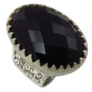 Anillo de Plata 925 con Piedra Negra para Mujer, Joyería Elegante - Product Image 3
