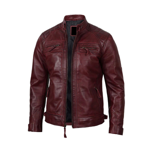 Bon marché, nouveauté veste pour hommes de haute qualité, veste en cuir à motif uni avec logo personnalisé taille XL, 2025 - Product Image 3