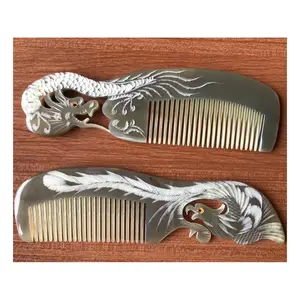 Competitive Price Handmade Buffalo Horn Massage Combs Phoenix Handle for Women Men and Girls for Thick Curly and Wavy Hair