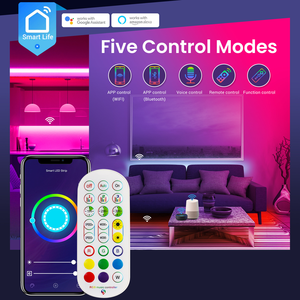 <span class=keywords><strong>Controller</strong></span> per Striscia LED WiFi con Assistente Vocale, <span class=keywords><strong>1</strong></span> Canale, Telecomando, Compatibile con Alexa e Google Assistant, Uscita 6A, Portata 15m, Durevole - Product Image 2