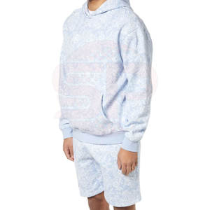 Vêtements de rue Vente en gros Ensemble sweat-shirt à capuche et short pour hommes Ensemble sweat-shirt à capuche et short pour hommes avec logo personnalisé - Product Image 4