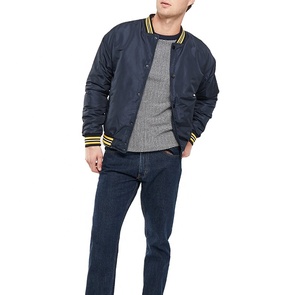 Chaqueta Varsity de Invierno Personalizada OEM, Color Retro, Moda, Satén Acanalado, Puños Elásticos, para Hombre, Venta al por Mayor, Corte Regular - Product Image 3