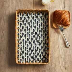 ถาดหวายเวียดนามทรงกลม ประดับมุก ถาดเสิร์ฟหวายคุณภาพสูง - Product Image 6