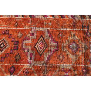 Turkish 2.8x12.8 ft Rug, <b>Runner</b> Vintage Rug, Orange <b>Red</b> Animal Print Rug - Product Image 5