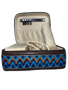 Caja Organizadora de Joyas de Cuero Vacuno Hecha a Mano Estilo Bohemio, Bolsa de Cosméticos con Cierre de Cremallera, Suave, Multifuncional, Suministro OEM/ODM, India - Product Image 3