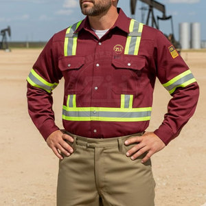 Safety Clothing Customized Men Welding FR Shirts Breathable Waterproof 250-400C Heat Resistance Design Your Own Product - Product Image 4