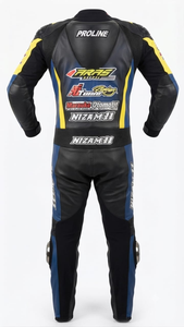 Combinaison de course premium Zuzuki pour homme, 1 pièce, en cuir de vache véritable/cuir de kangourou, style MotoCP, combinaison de course sur circuit, niveau de protection 2 - Product Image 2