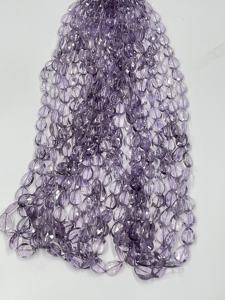 Vente en gros de perles de quartz améthyste rose naturel tendance de qualité AAA, facettées, en forme de goutte, 16 pouces, 6x8-9x13 mm, perles droites, perçage droit - Product Image 6